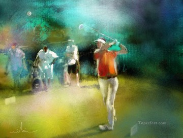 スポーツ Painting - ゴルフコース07 印象派
